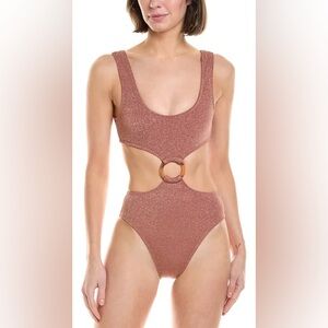 NWT FREE PEOPLE MONTCE KY One-Piece in Mauve Sparkle Size:XS